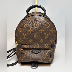 Louis Vuitton Palm Springs Mini Monogram Backpack & Crossbody w/COA